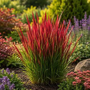 Imperata cylindryczna Red Baron P9 – trawa ozdobna, wysokość docelowa 40–50 cm
